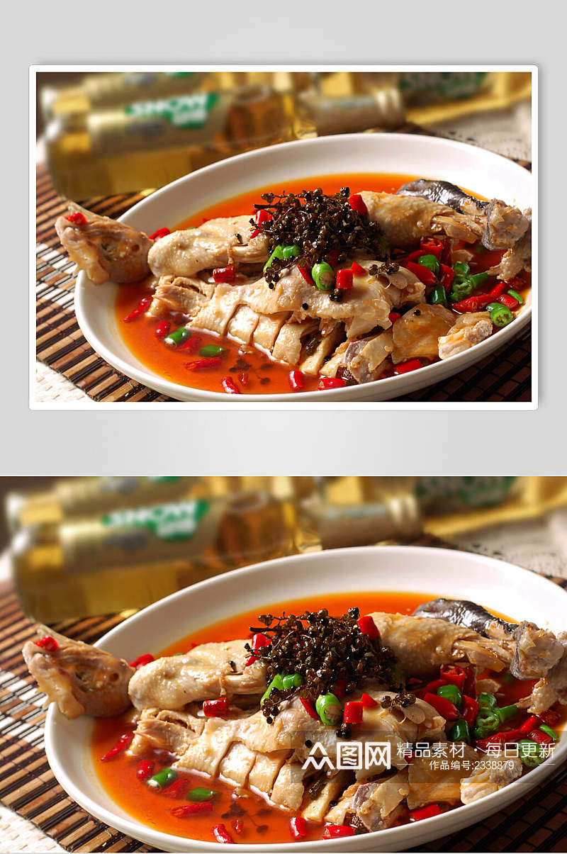 鲜花椒爆仔鸡餐饮食品图片素材