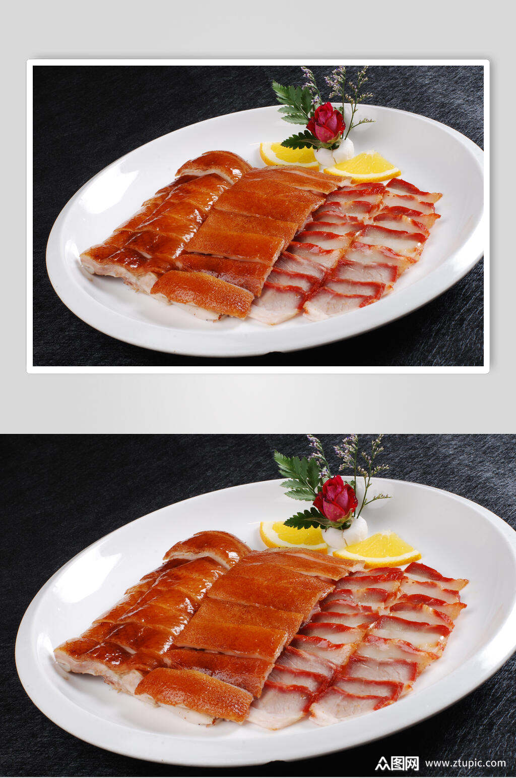 鸿运乳猪拼盘美食图片素材