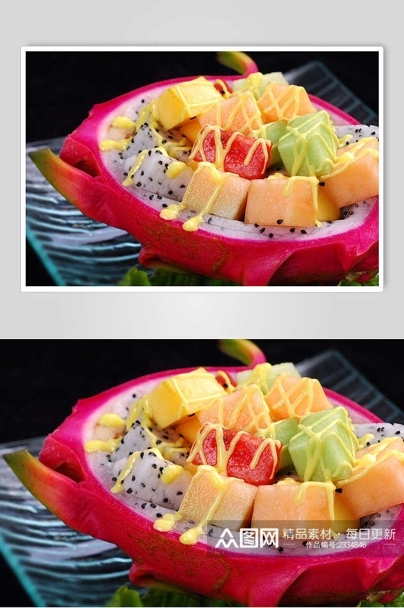 一品小菜水果色拉食物高清图片素材
