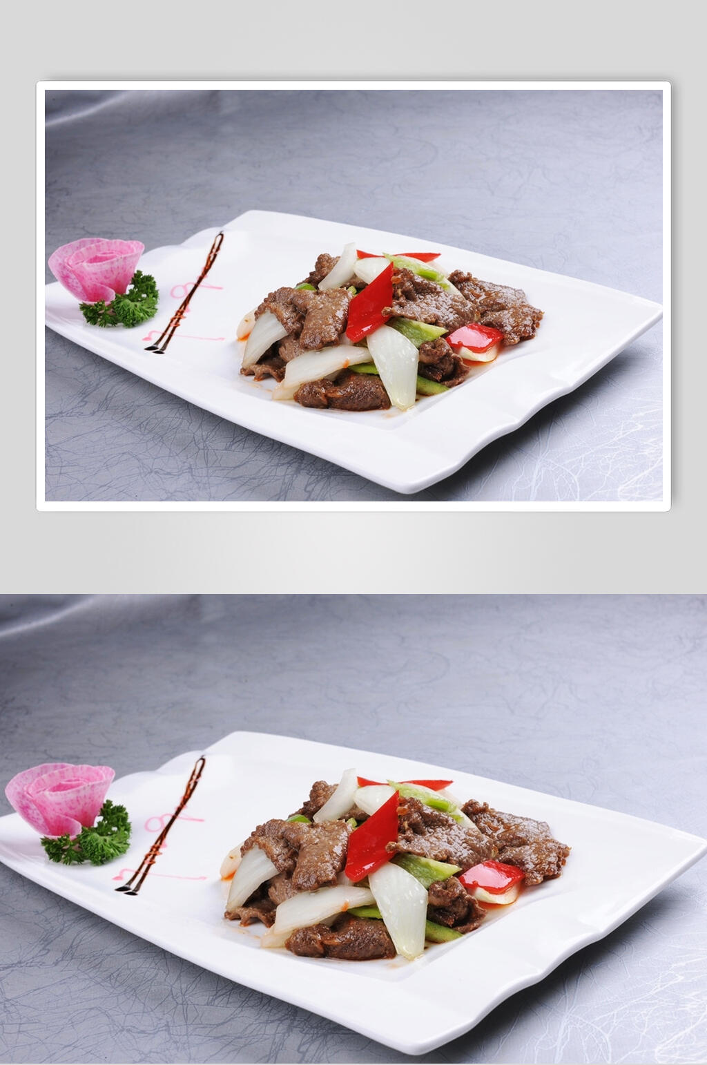 正宗美味葱爆羊肉食品高清图片素材