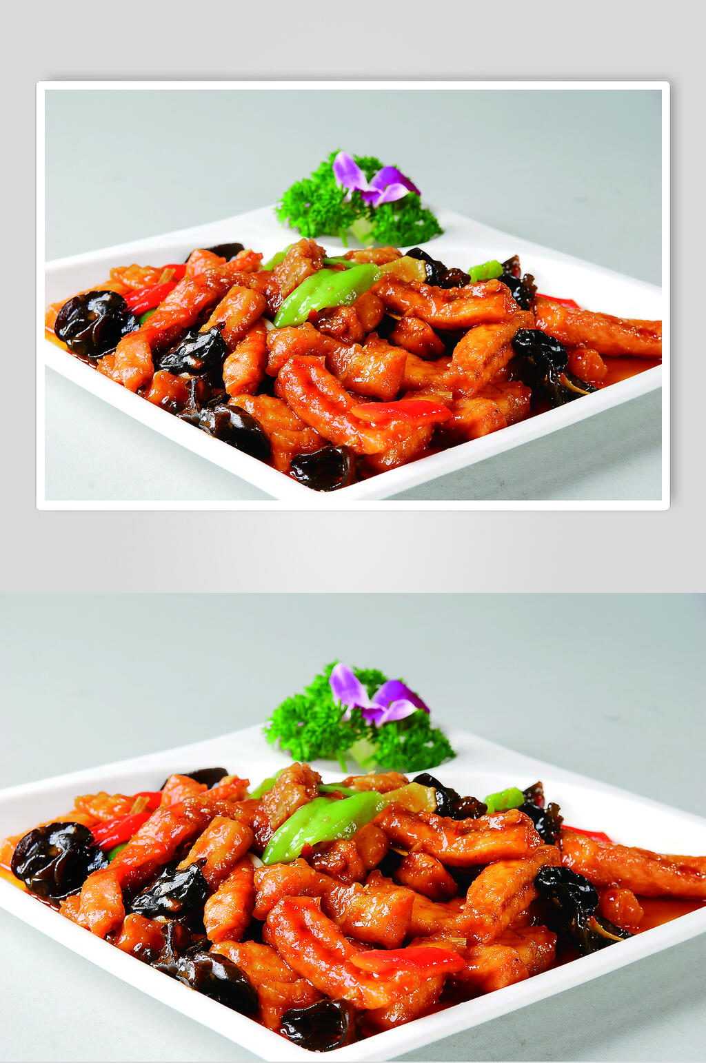煎烧三文鱼排食品图片素材