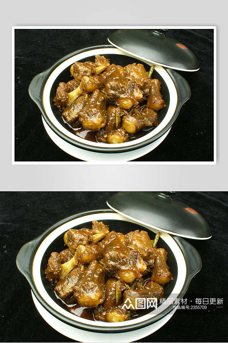 砂锅鸡肉家常菜食品图片素材