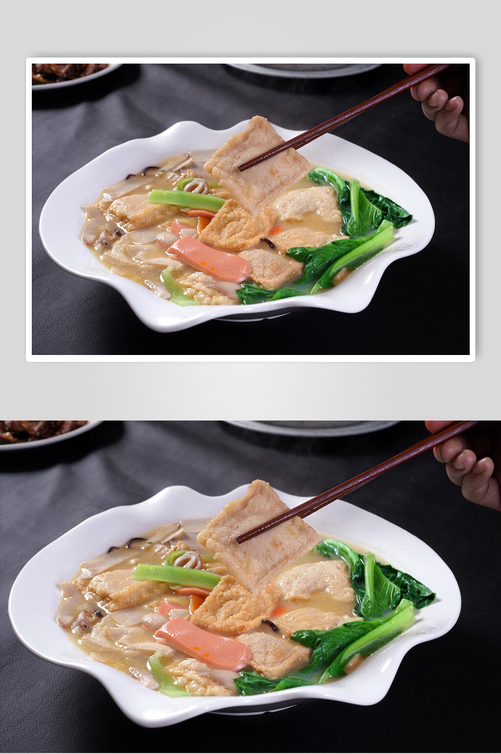 招牌荷包豆腐食物实拍图片素材