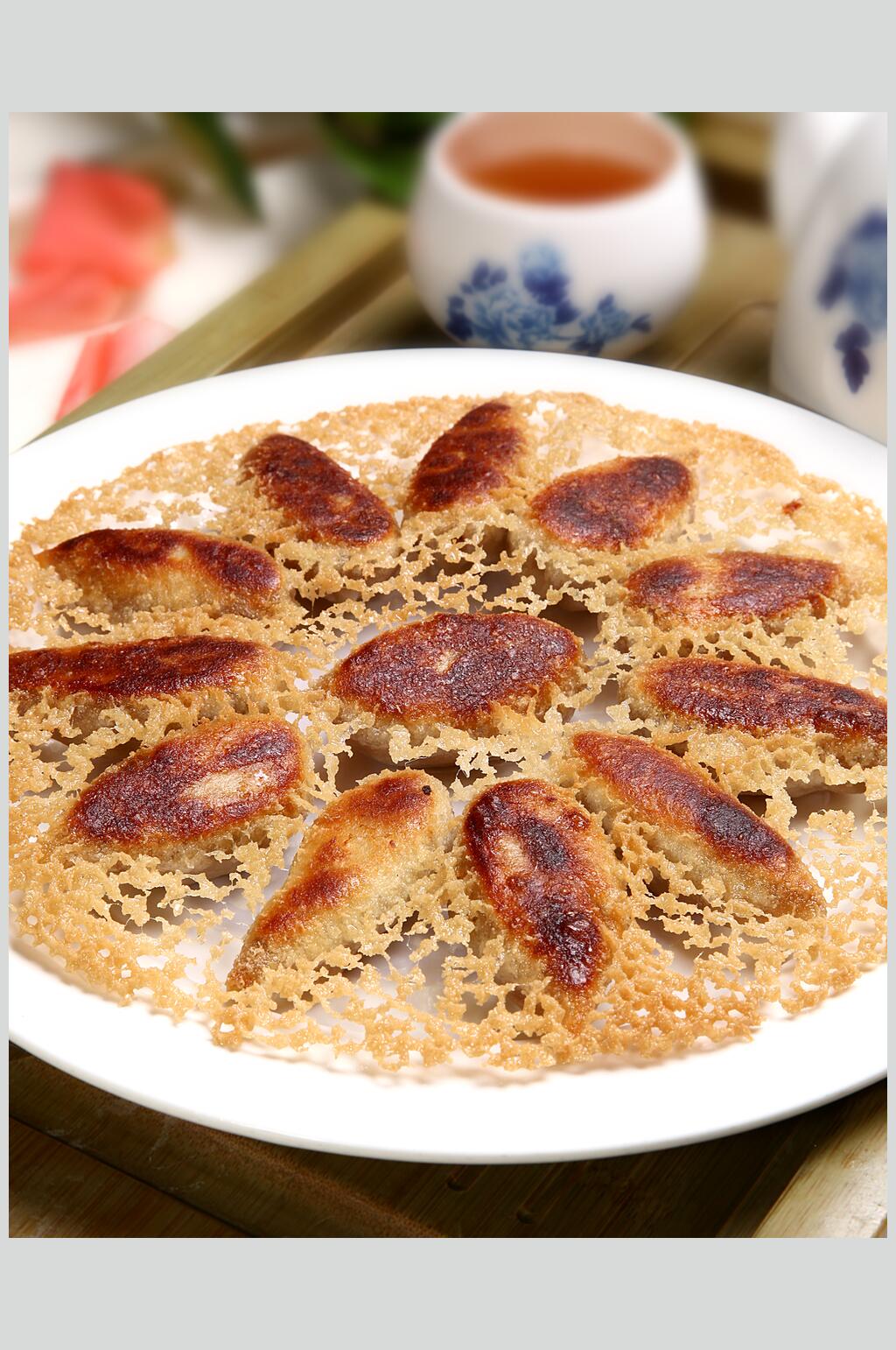 风味锅贴食物图片素材
