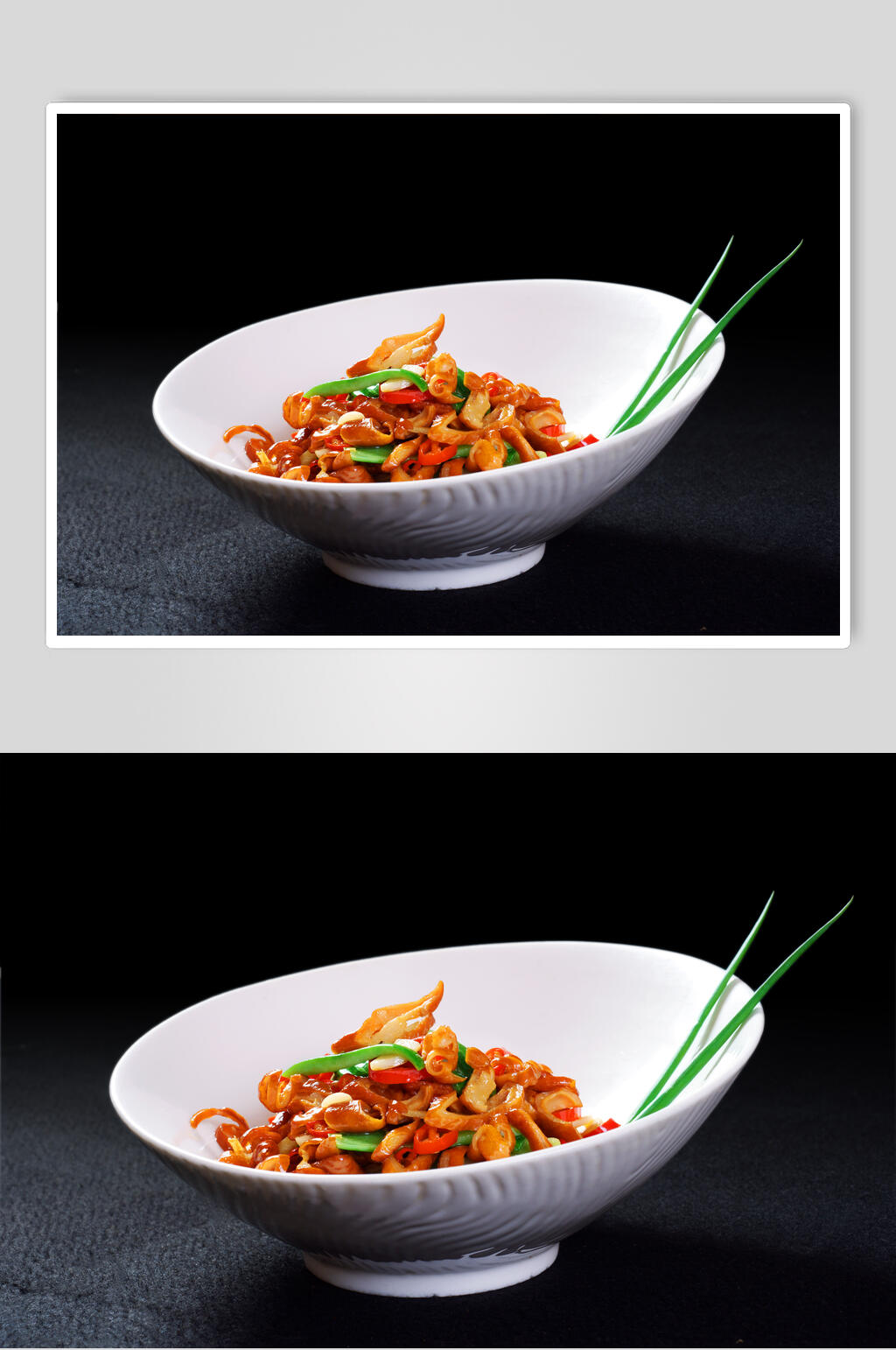 湘菜黄瓜皮炒腊肠食物高清图片素材