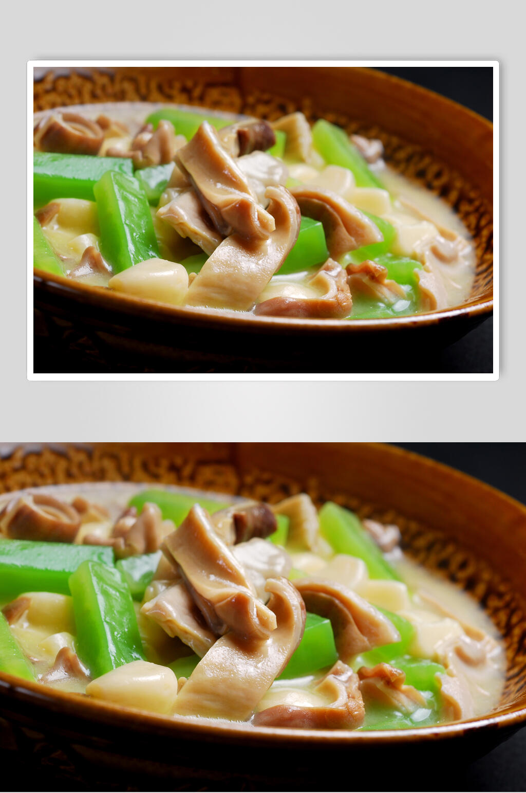 大蒜烧肚条食品图片素材