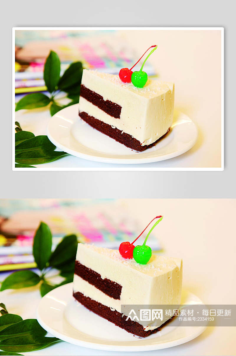 芒果慕斯蛋糕餐饮高清图片素材