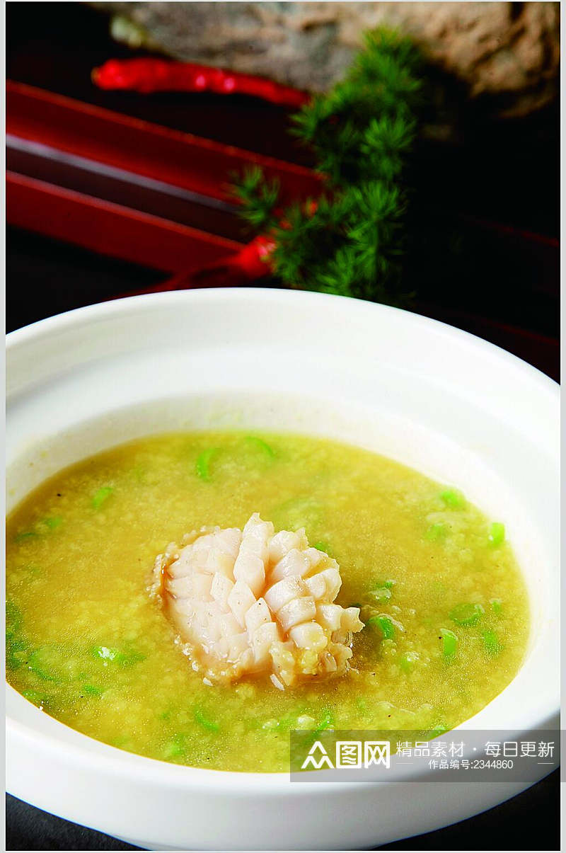 小米烩鲍仔食物摄影图片素材
