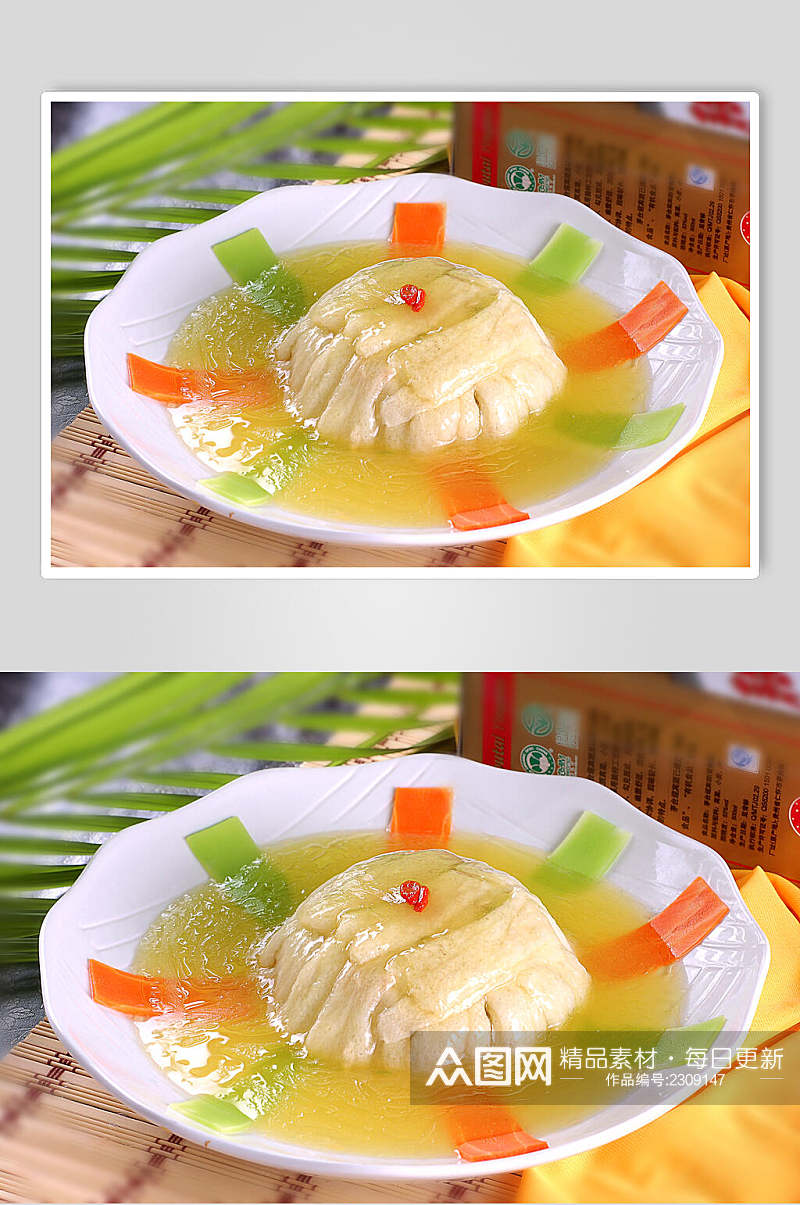 山珍鸡汁竹荪美食图片素材