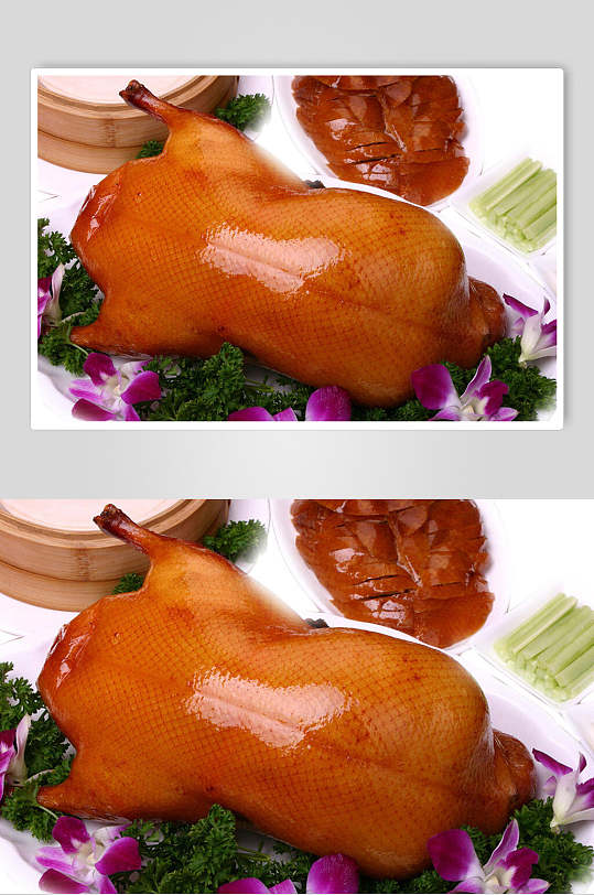 新鲜美味烤鸭卤鸭食物图片