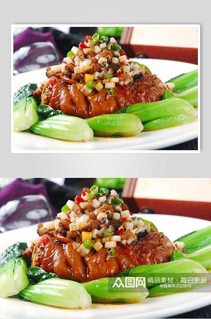 新鲜金筷子私家肘餐饮食品图片素材