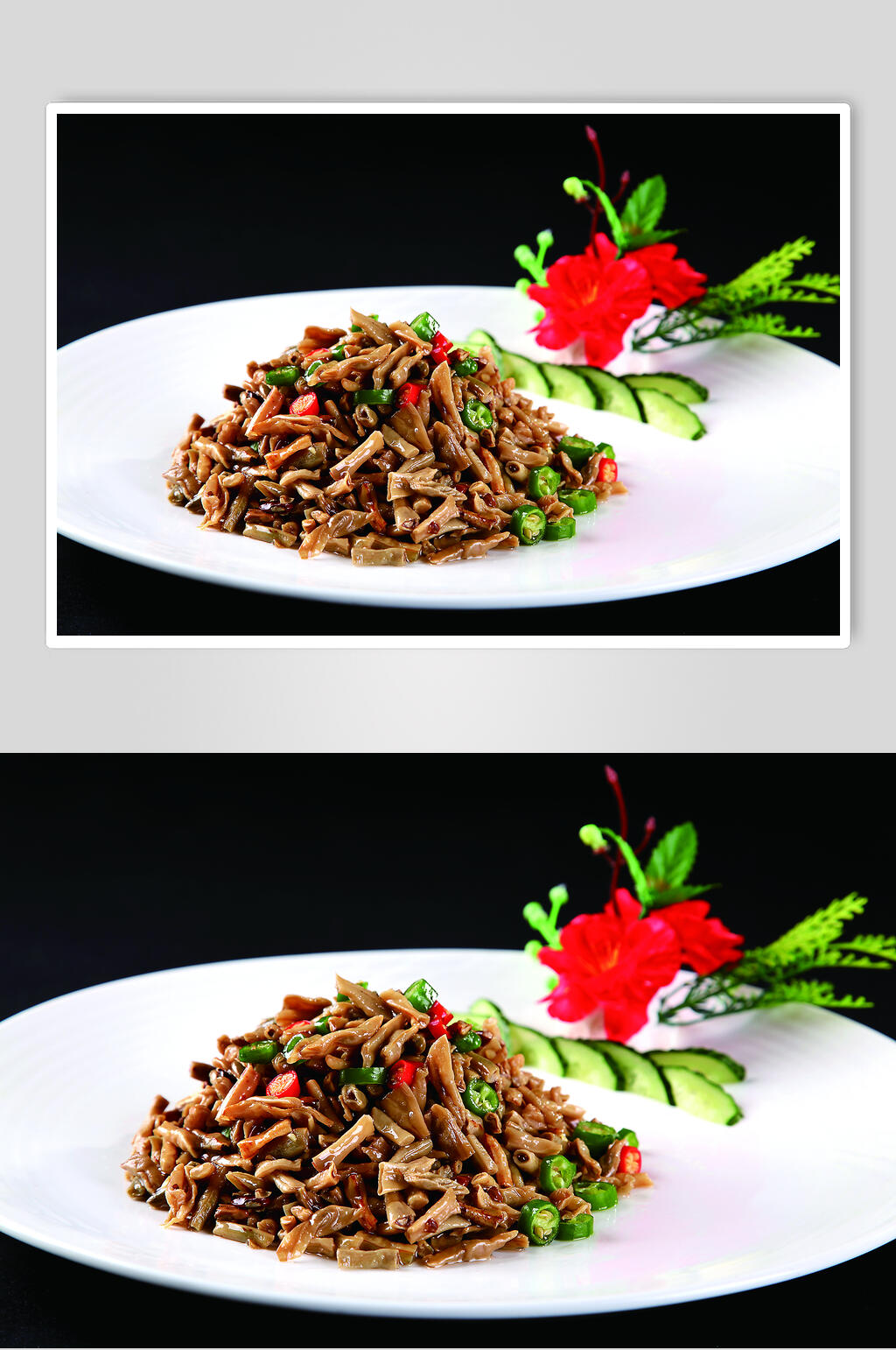 特色小炒扑豆角图片素材