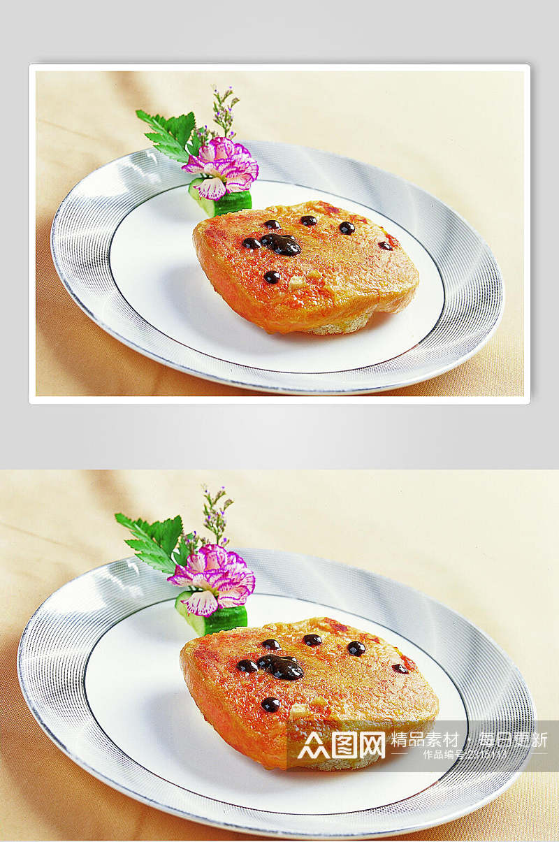 堂煎法国鹅肝食物图片素材