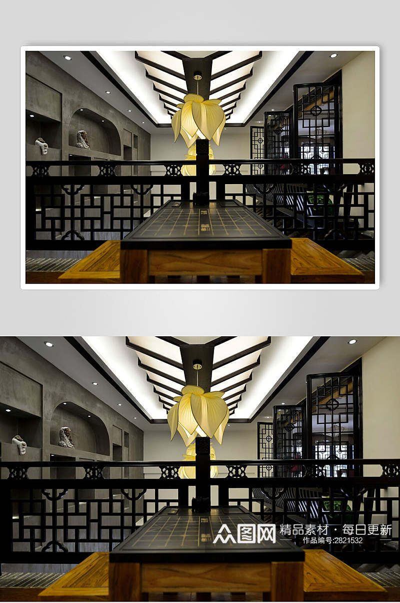 中式商业餐厅摄影图片素材