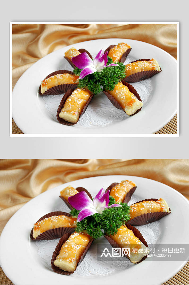 新鲜叉烧酥食物图片素材
