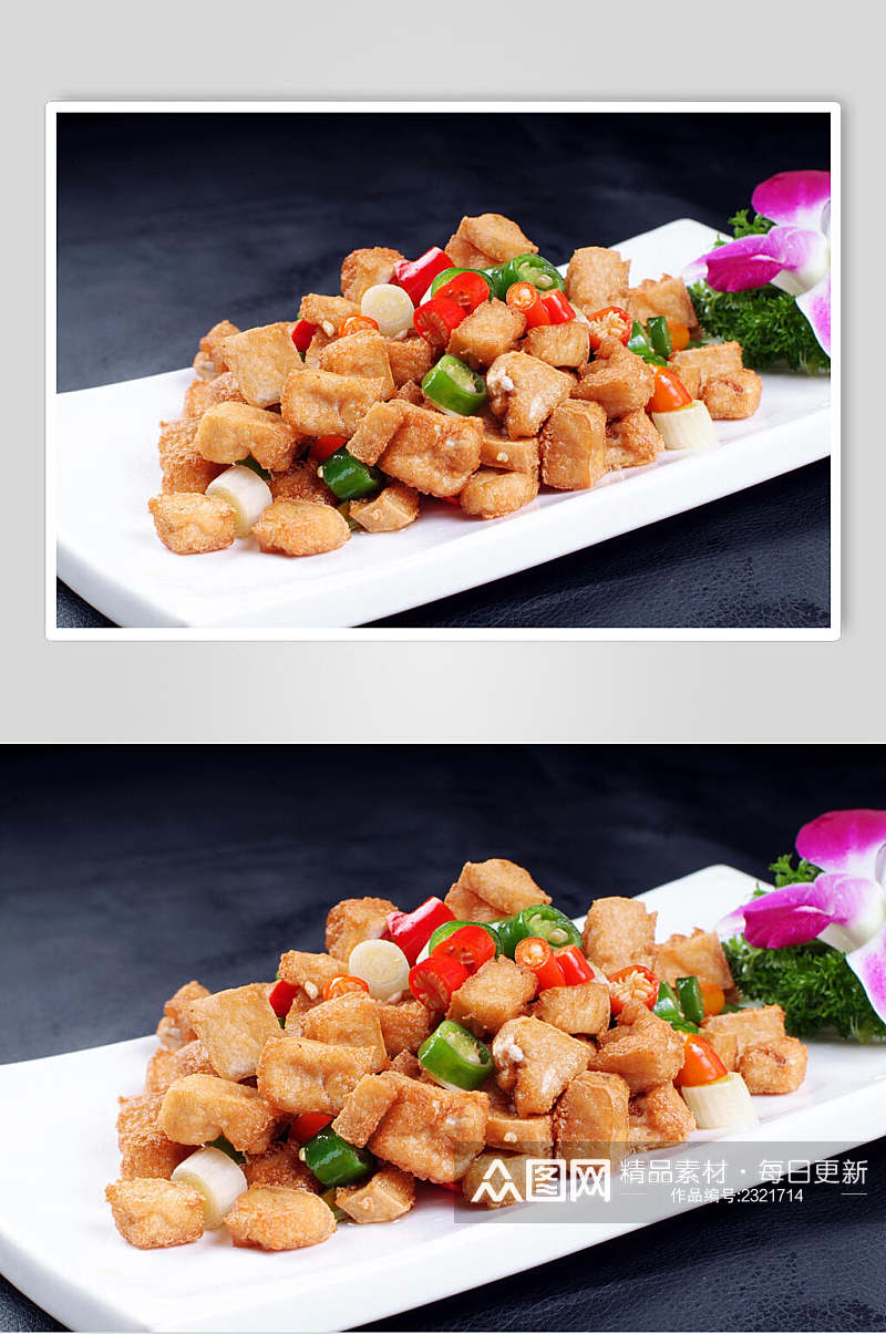 小炒豆腐图片食物图片素材
