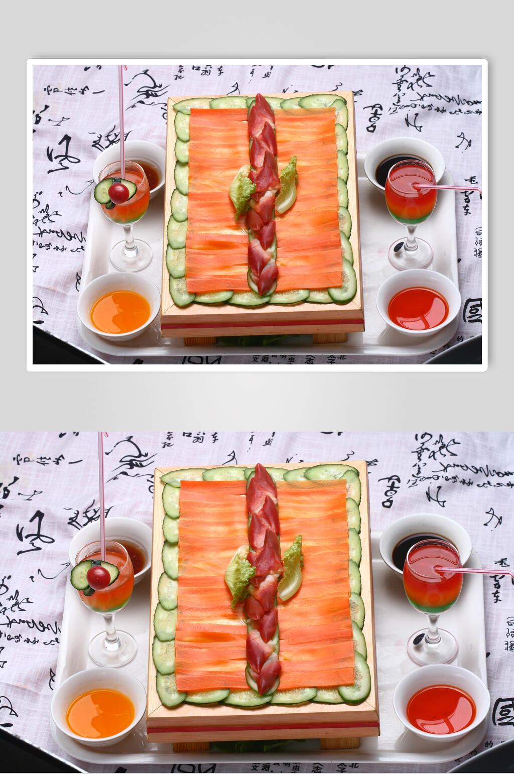 精选美味海鲜刺身拼盘食品高清图片素材