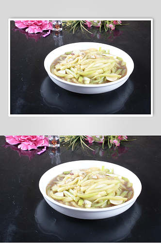冬瓜炒蛏子食物图片