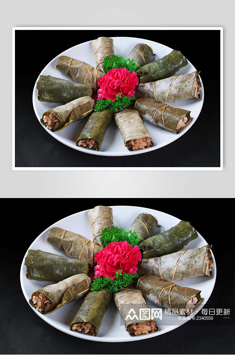 荷叶糯米排食物图片素材