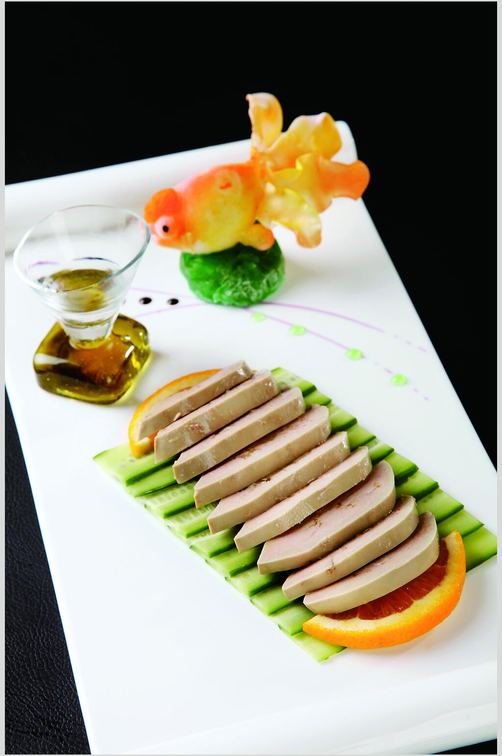 清酒鹅肝食物图片素材