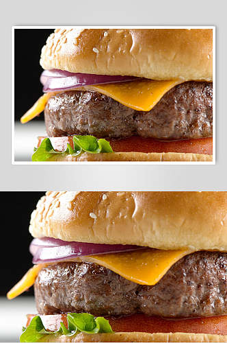 特色美食西餐汉堡食物摄影图片