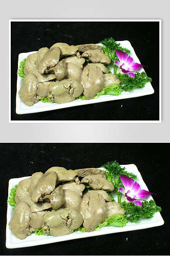 盐水鸭肝食物图片