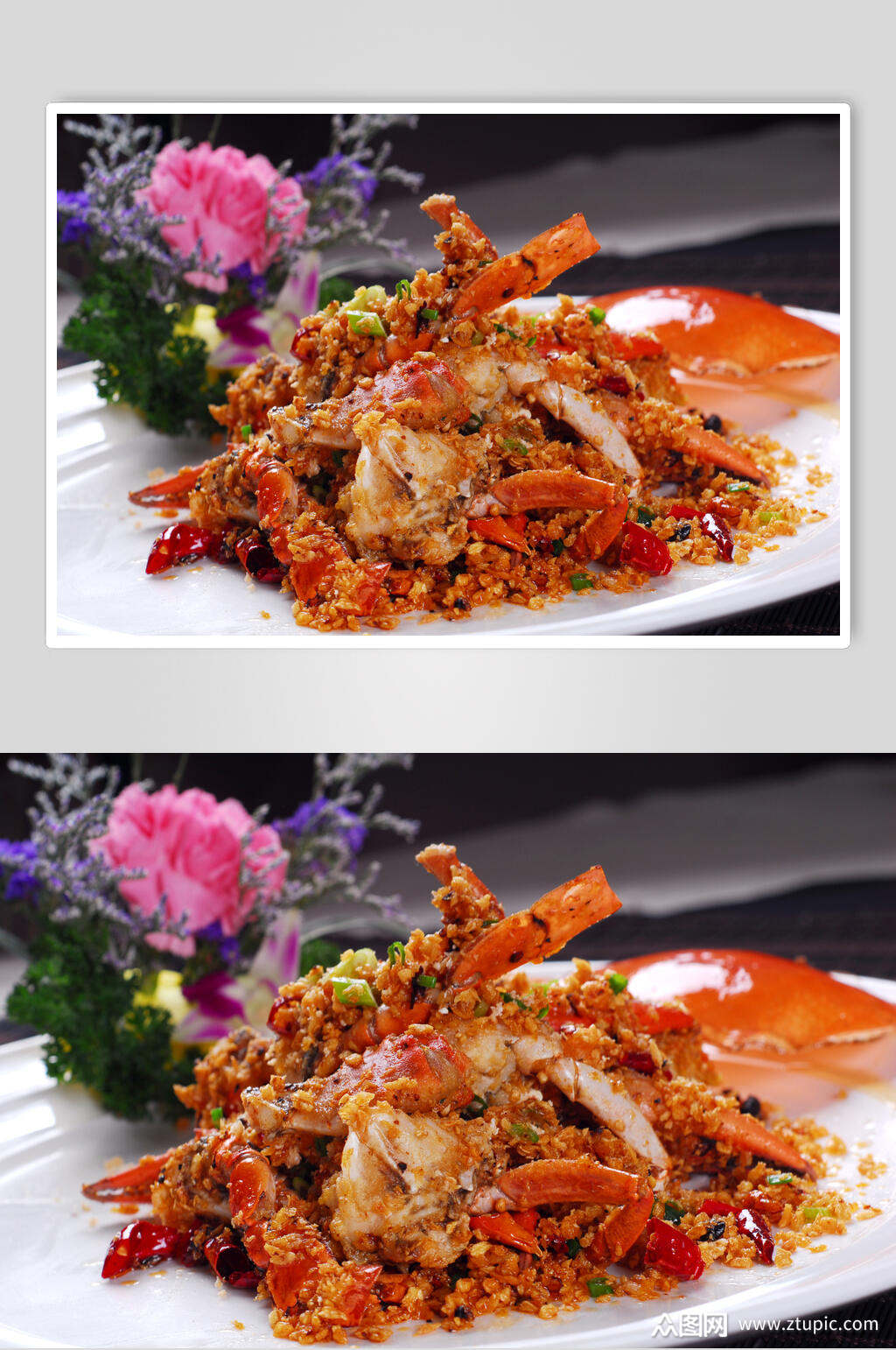 避风塘炒蟹餐饮高清图片