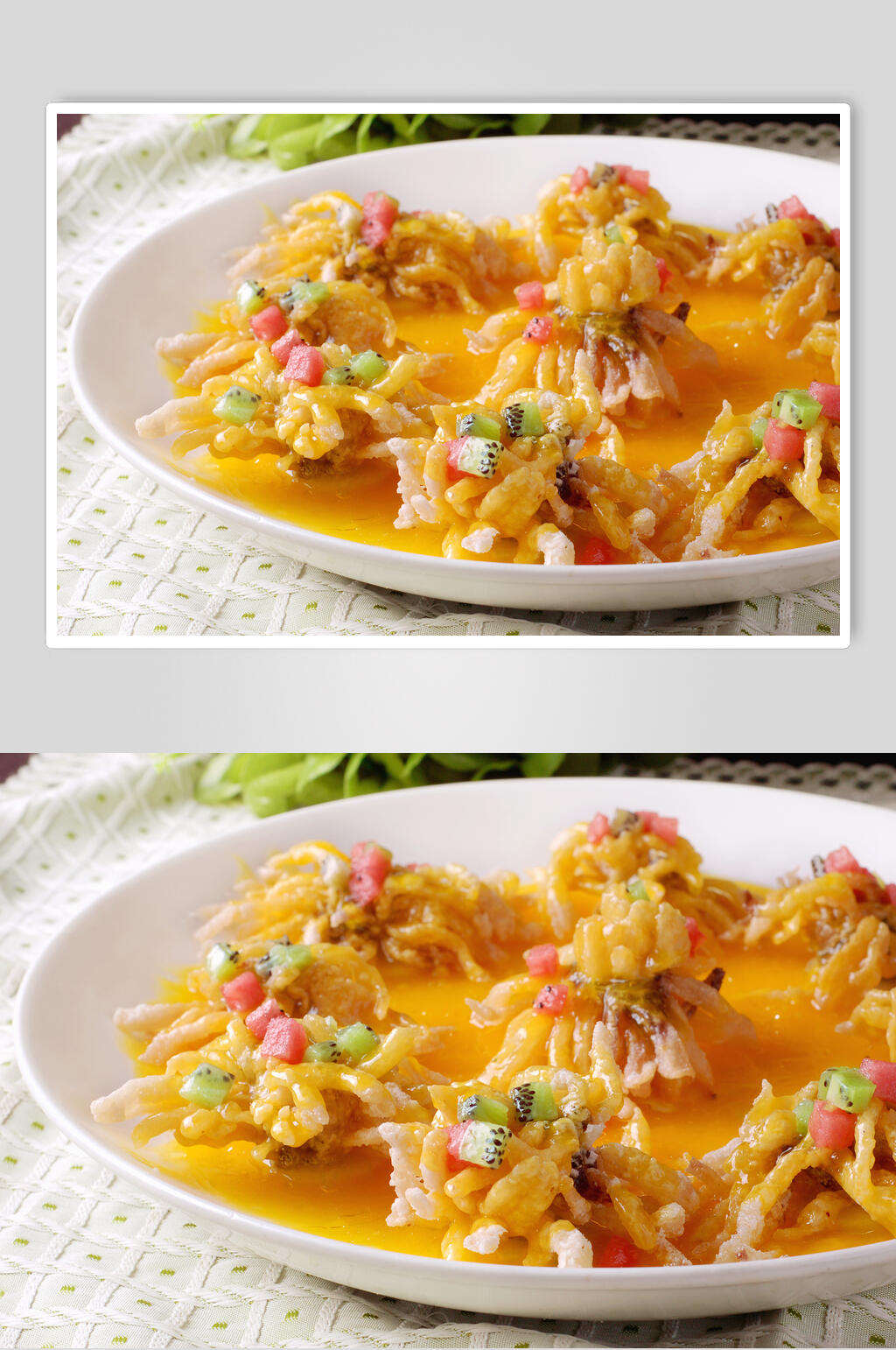 橙汁菊花鱼美食图片素材