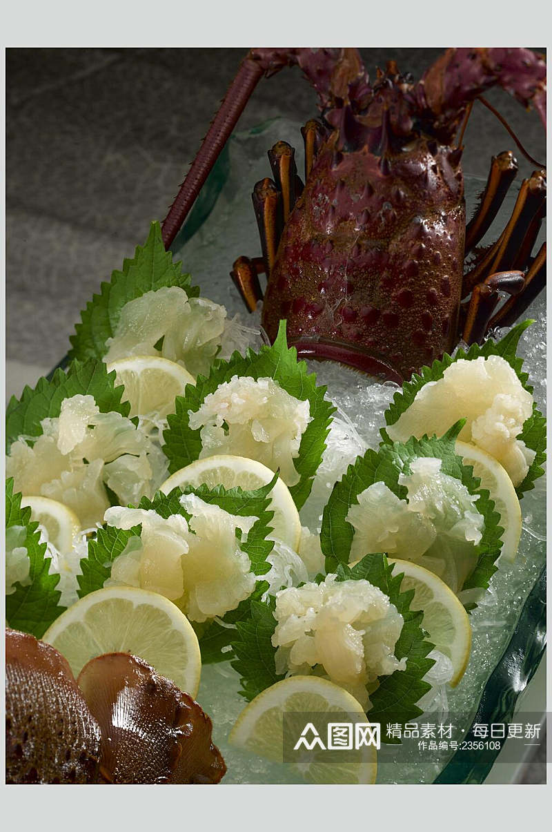 龙虾刺身食物高清图片素材