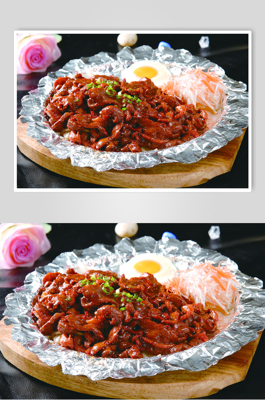 铁板天鹅肉食物图片素材