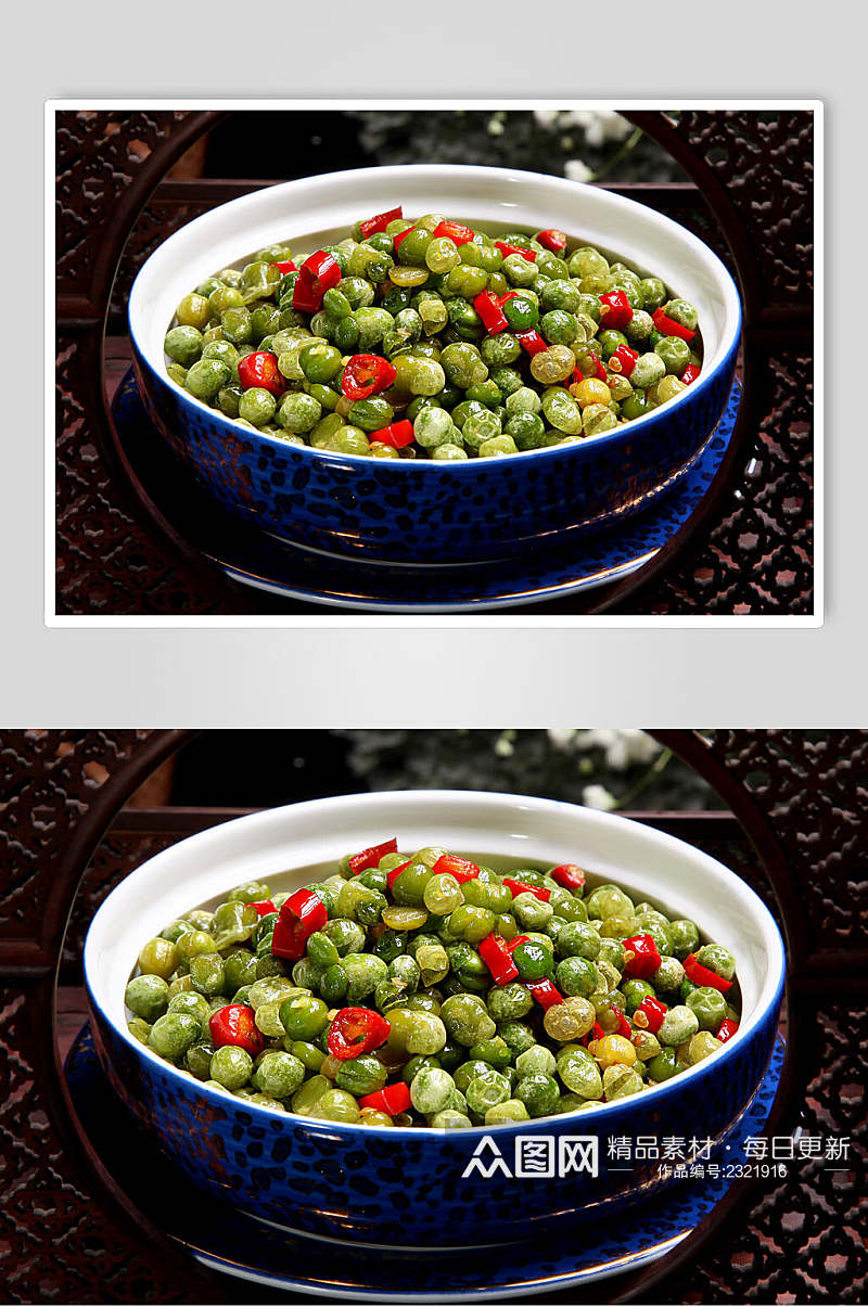 香辣椒香青豌豆食物高清图片素材
