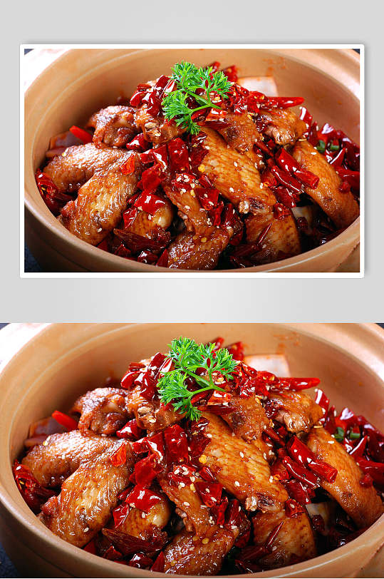 香锅鸡中翅食品高清图片