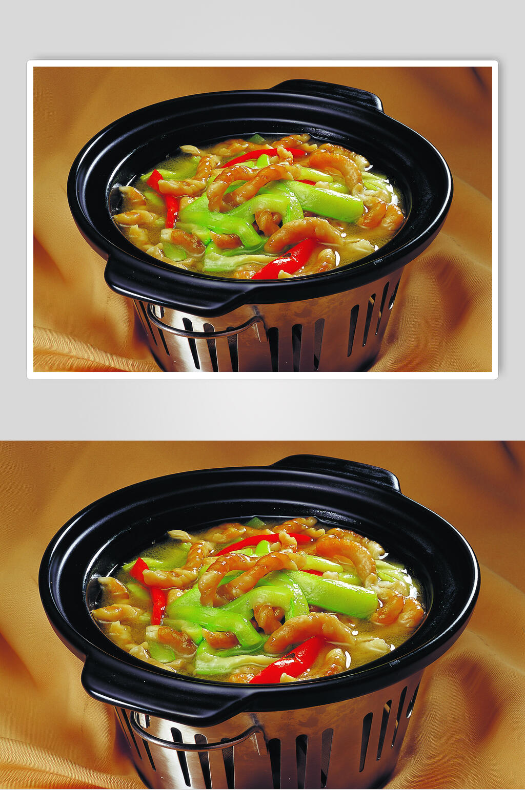 麻花炖丝瓜美食图片素材