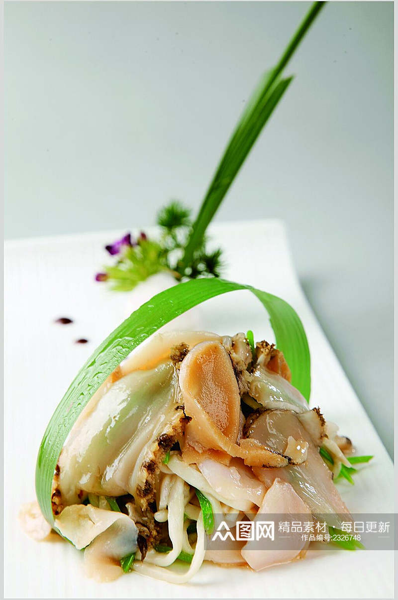 香菌鲜鲍鱼餐饮高清图片素材