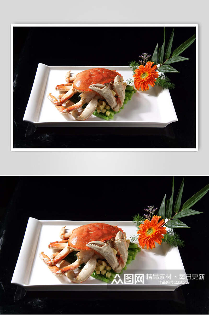 兰香珍宝蟹餐饮高清图片素材