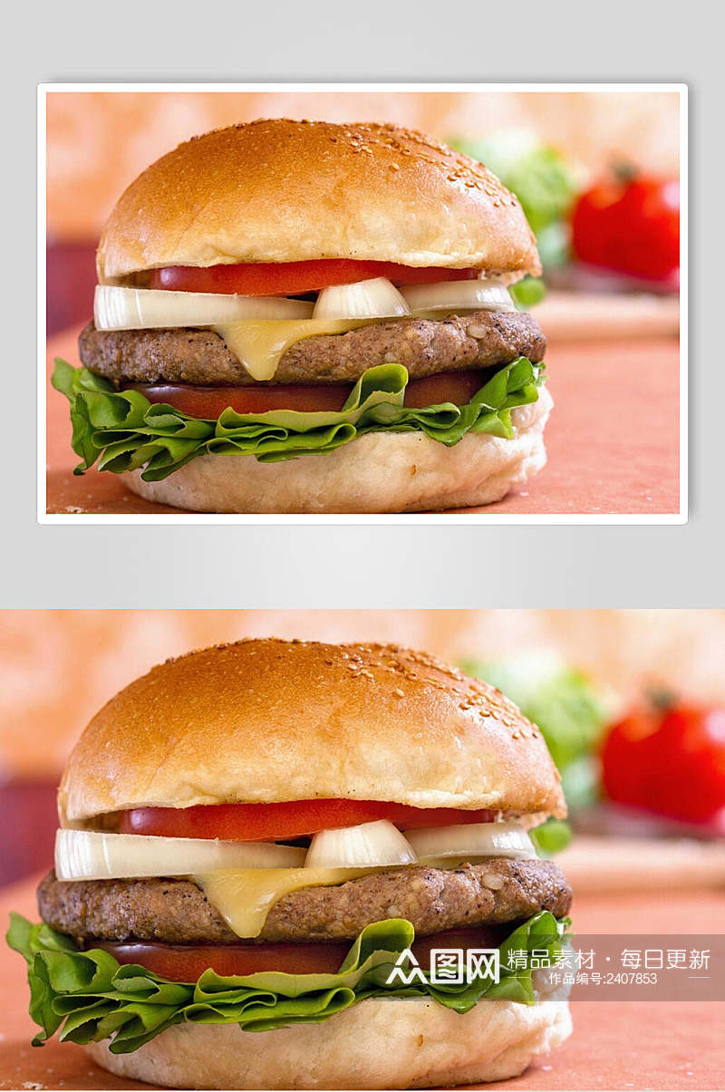 精品汉堡食物高清图片素材