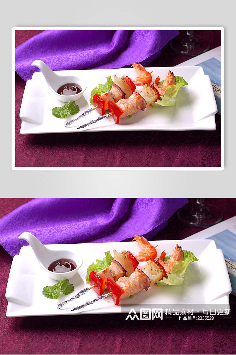 海鲜串烧食物图片素材