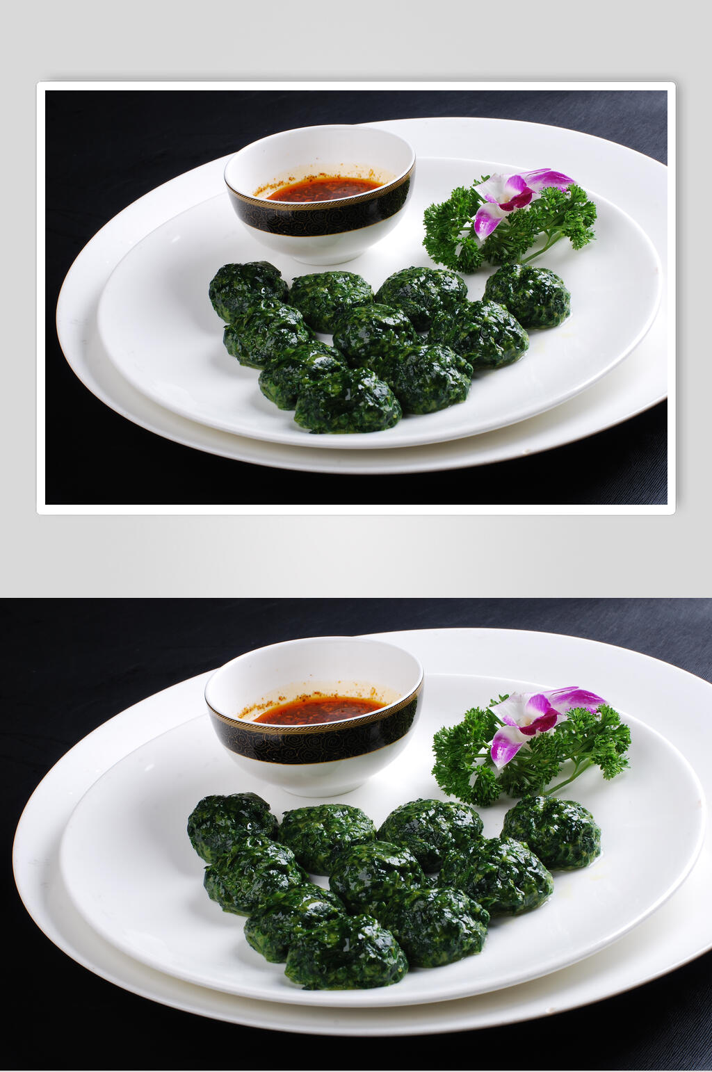酒肆绿叶菜团食品高清图片素材