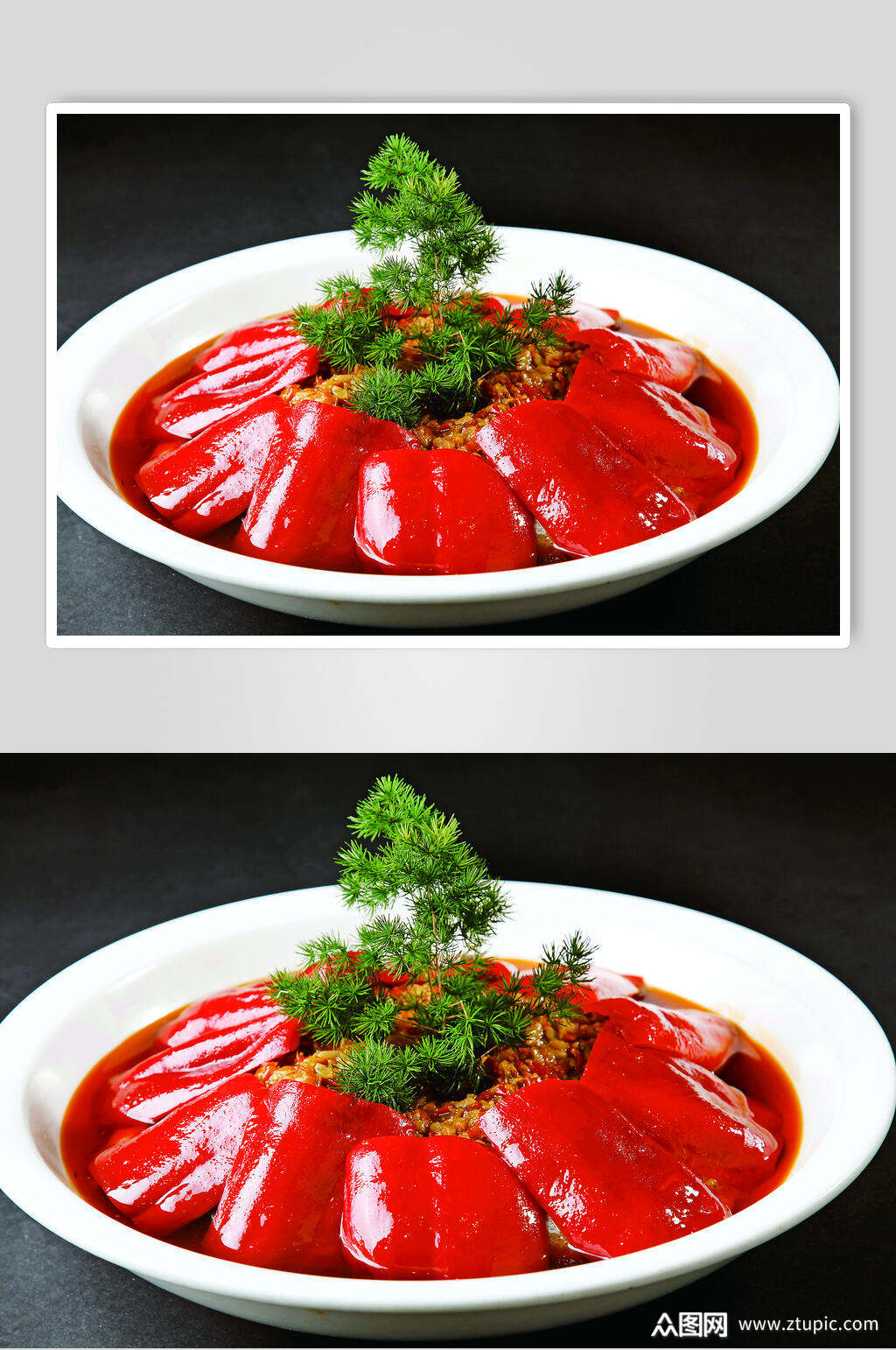 特色开门红鱼头食物高清图片素材