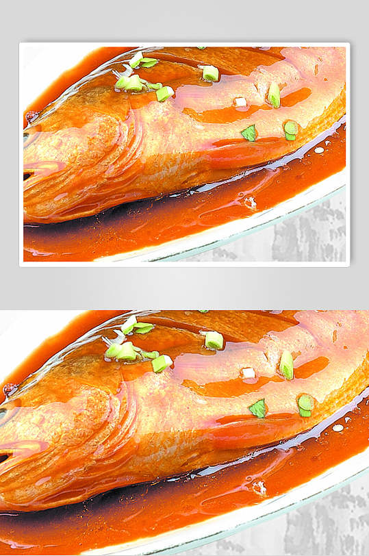 酱焖大黄花食物摄影图片