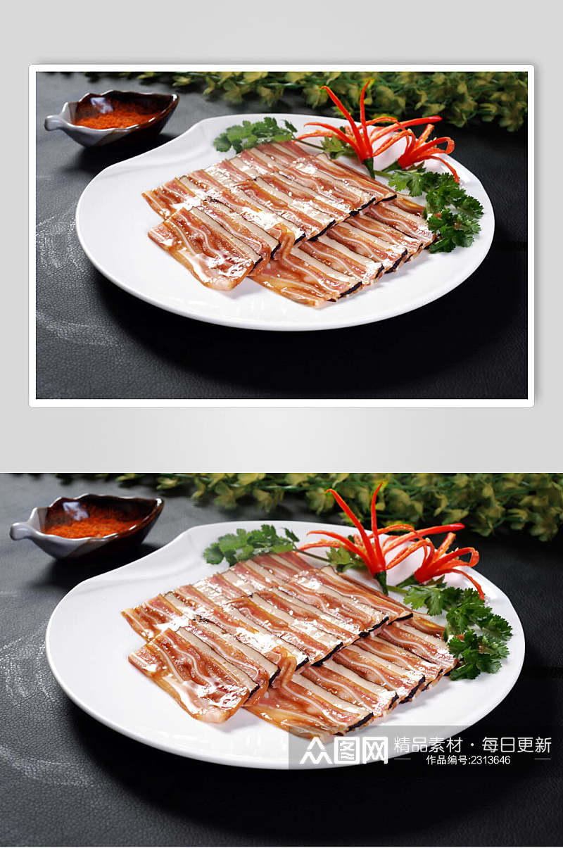 新鲜卤猪耳餐饮食品图片素材