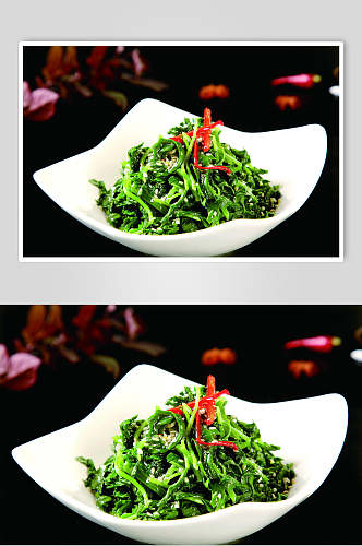 凉拌芹菜叶食品摄影图片