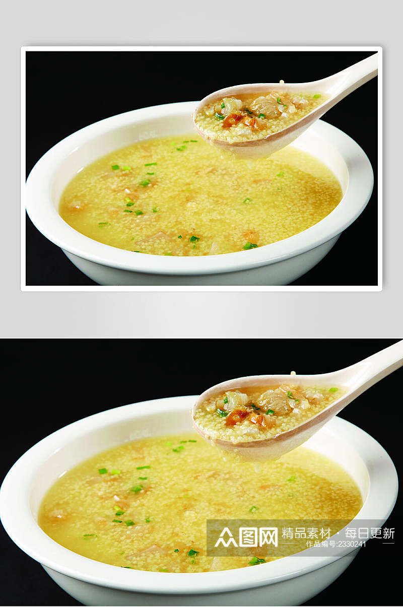 小米海参养生粥食品图片素材