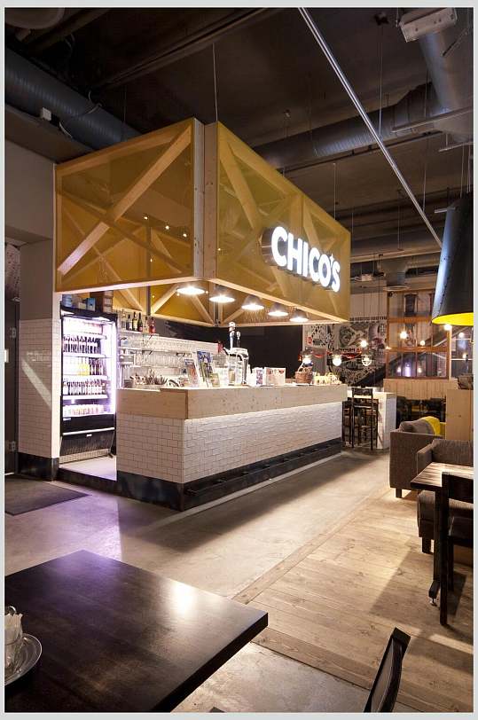 时尚高端咖啡饮品店摄影图片