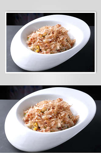 特色法式鹅肝炒饭食品图片