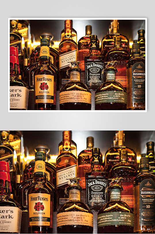 各类洋酒名酒特写摄影图片