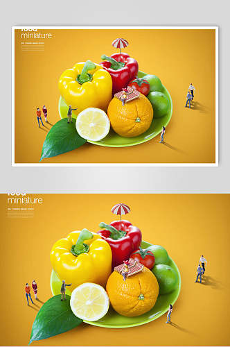 创意美食蔬果海报