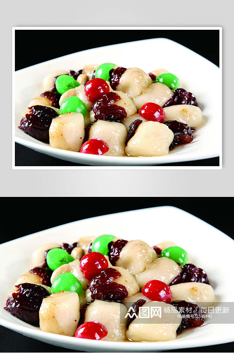 五彩糯米枣食品高清图片素材
