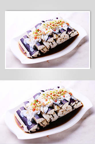乌鱼蛋蒸茄子餐饮食品图片