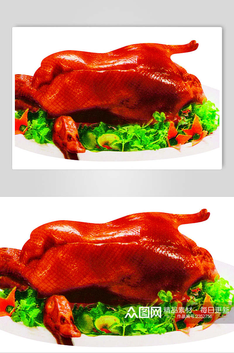 金黄美味烤鸭卤鸭食物高清图片素材